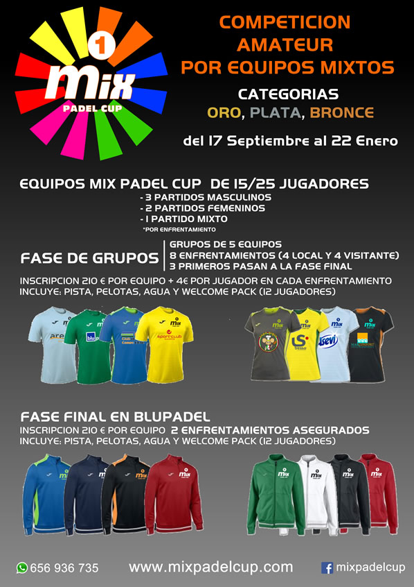 MIX PADEL CUP, Competición amateur por equipos mixtos