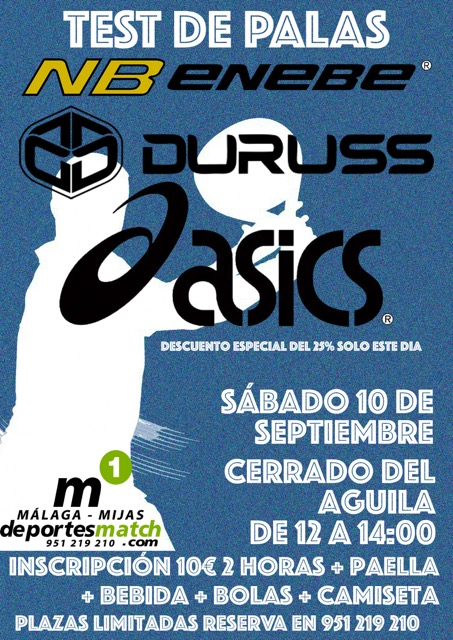 TEST DE PALAS ENEBE, DURUSS, ASICS