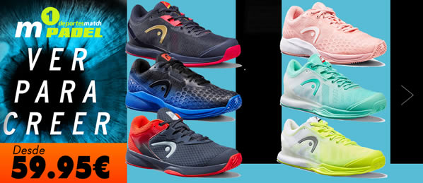 Head zapatillas con suela clay para Padel