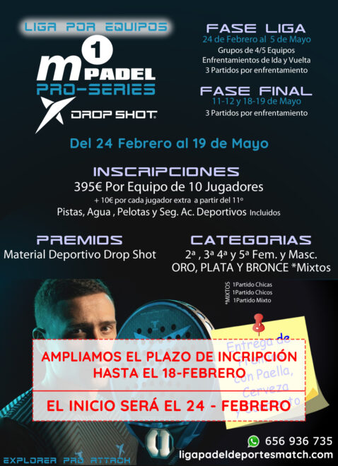 M1 Padel Pro-Series Drop Shot